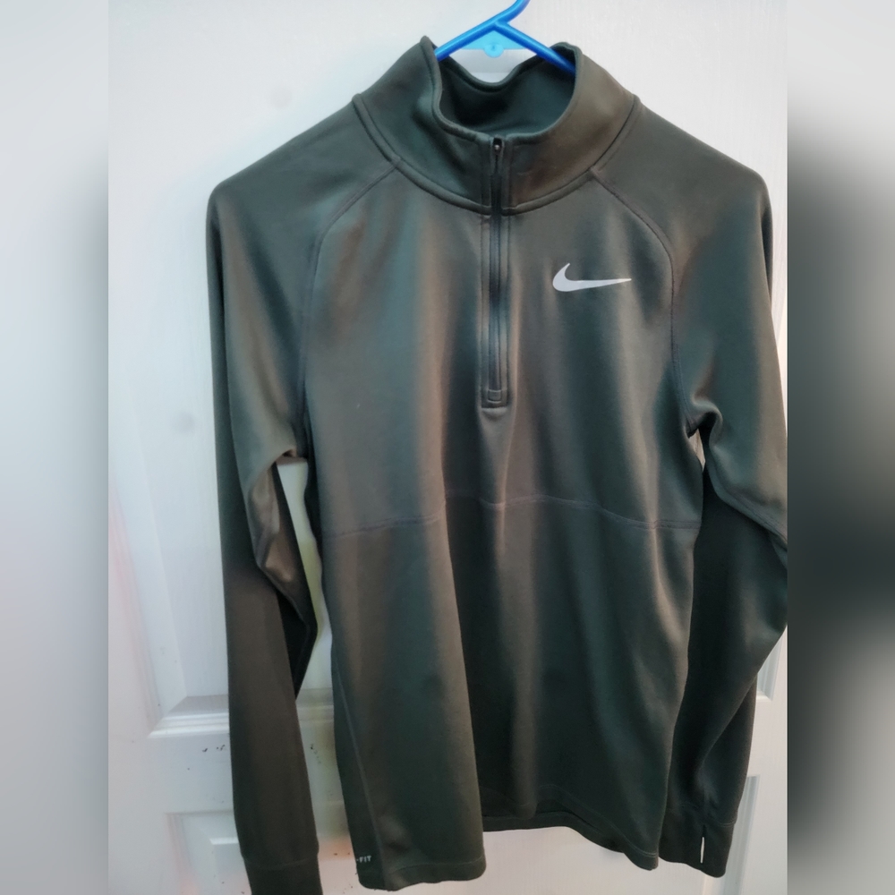 Nike Running Dri-Fit Grey LongSleeve 1/4 Zipper